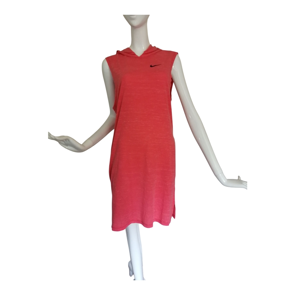 Nike Women's Vibrant Red Hooded Mini Dress